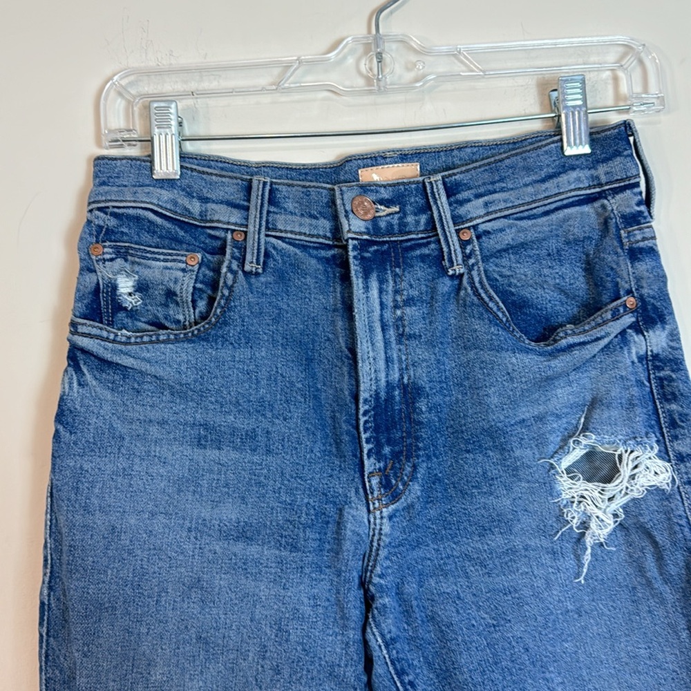 MOTHER Straight Leg‎ Jeans Size 27- The Insider Ankle Bloom and Doom- Distressed - Picture 7 of 11